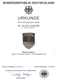 OZOSL德国注册商标